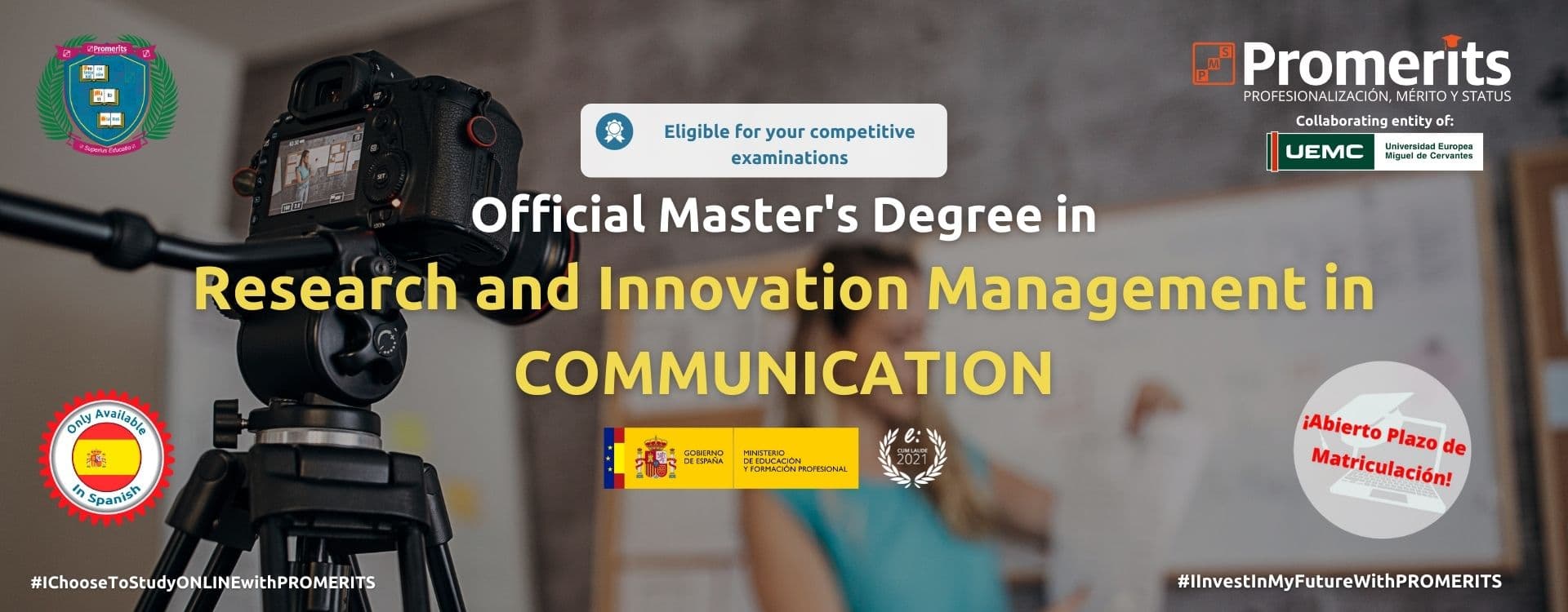 Official Master's Degree in Research and Innovation Management in Communication