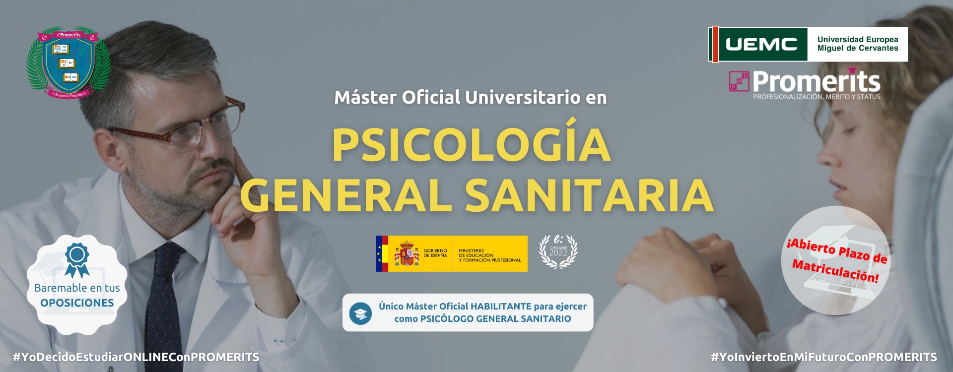 Máster Oficial Universitario en PSICOLOGÍA GENERAL SANITARIA